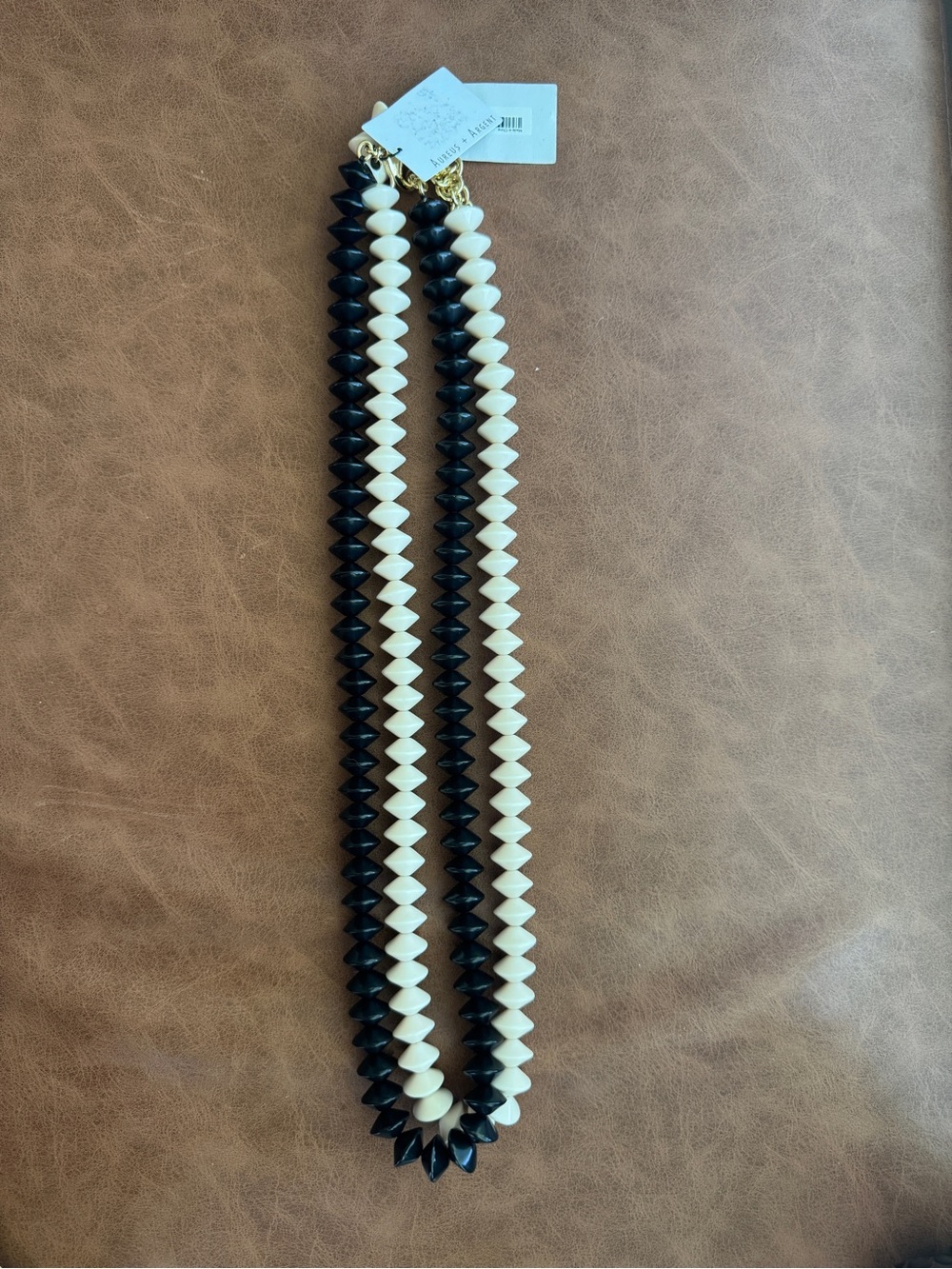 NEW! Banana Republic CREAM Geometric Bead Necklace